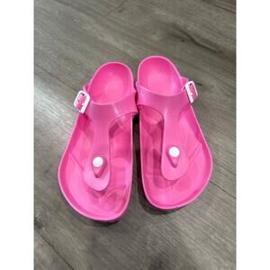 Women Birkenstock Pink & White Sandals Size 36